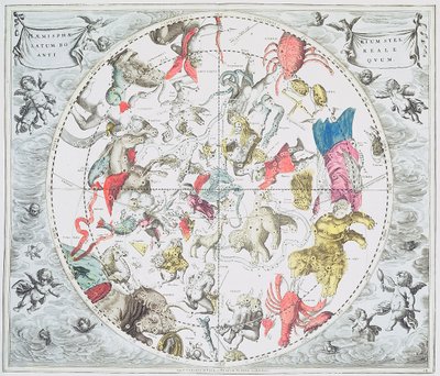 Celestial Planisphere Showing the Signs of the Zodiac, from 